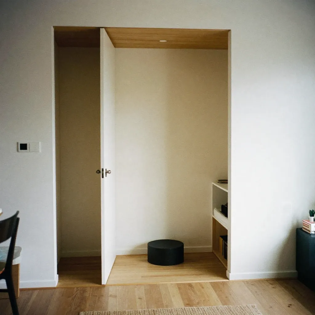 Minimalist interior with natural light